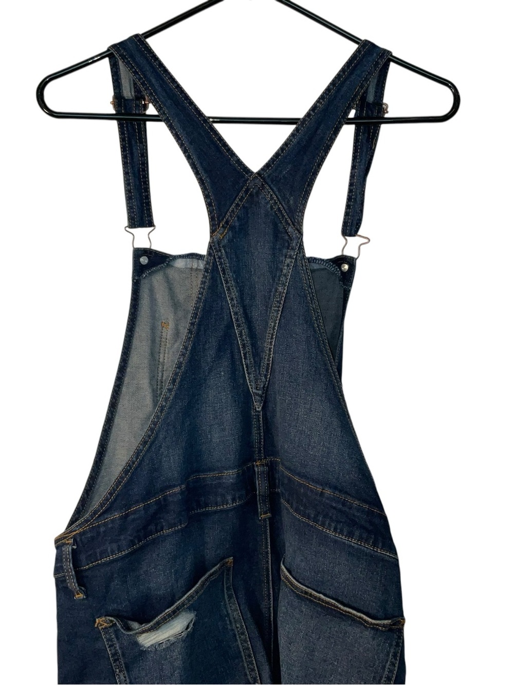 No Boundaries Dark Blue Denim Overalls - Picture 5 of 7